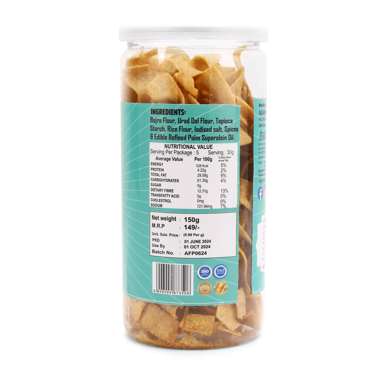 Bajra Pearl Chips Jalapeno (150 Gm)