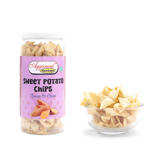 SWEET POTATO CHIPS CREAM & ONION ( 150 Gm )