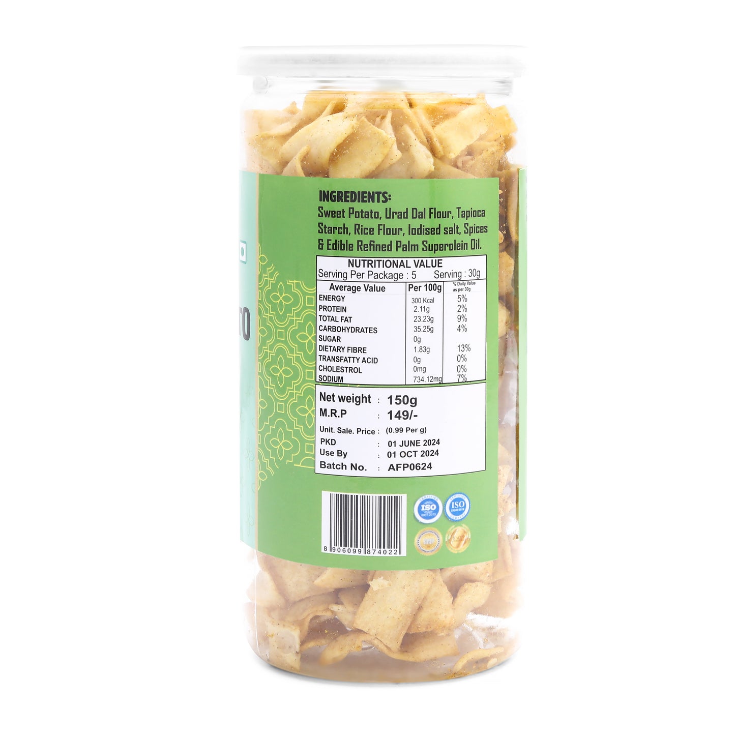 SWEET POTATO CHIPS SPICY TREAT ( 150 Gm )