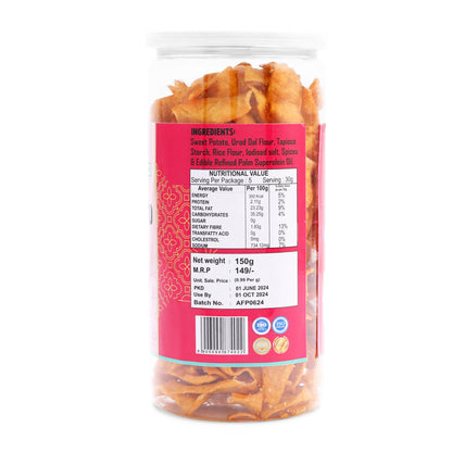 SWEET POTATOCHIPS PERI PERI ( 150 Gm )