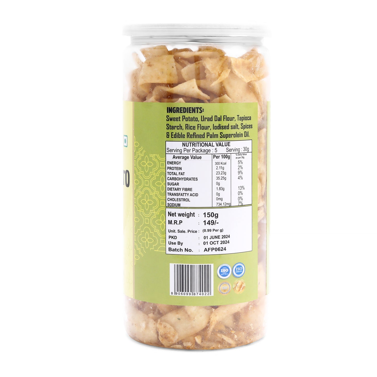 SWEET POTATO CHIPS BHEL CHASKA ( 150 Gm )
