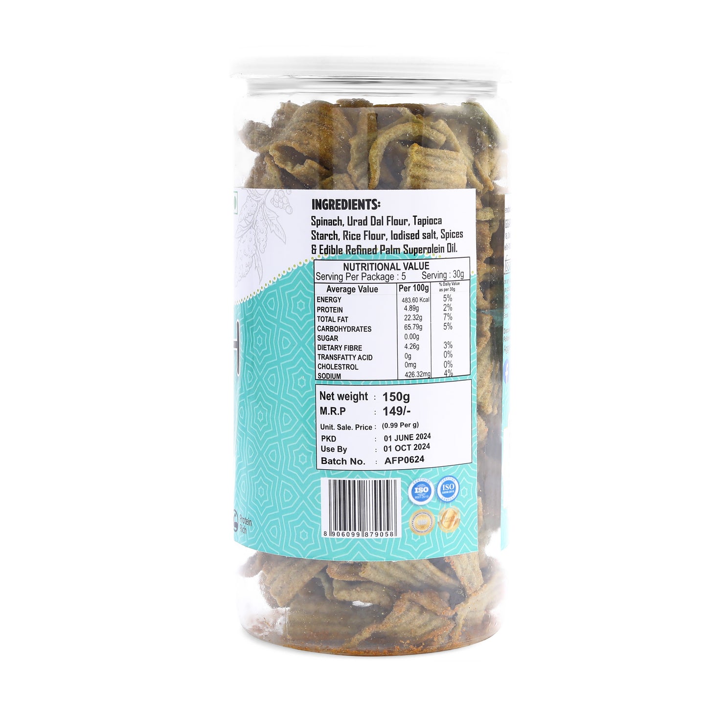 Palak Chips Jalapeno (150 Gm)