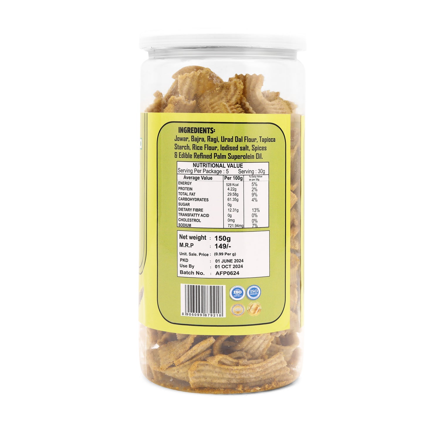Millets Chips Achari (150 Gm)