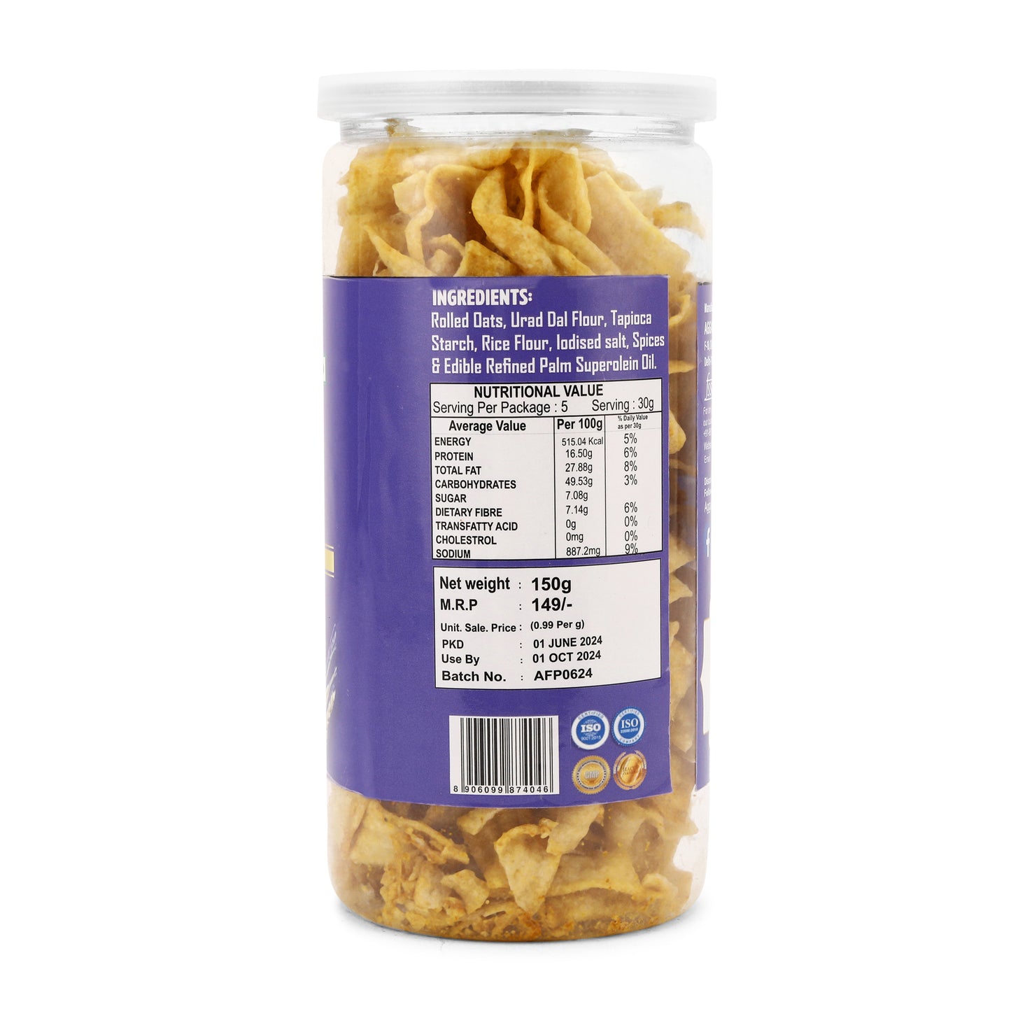 Oats Chips Achari (150 Gm)