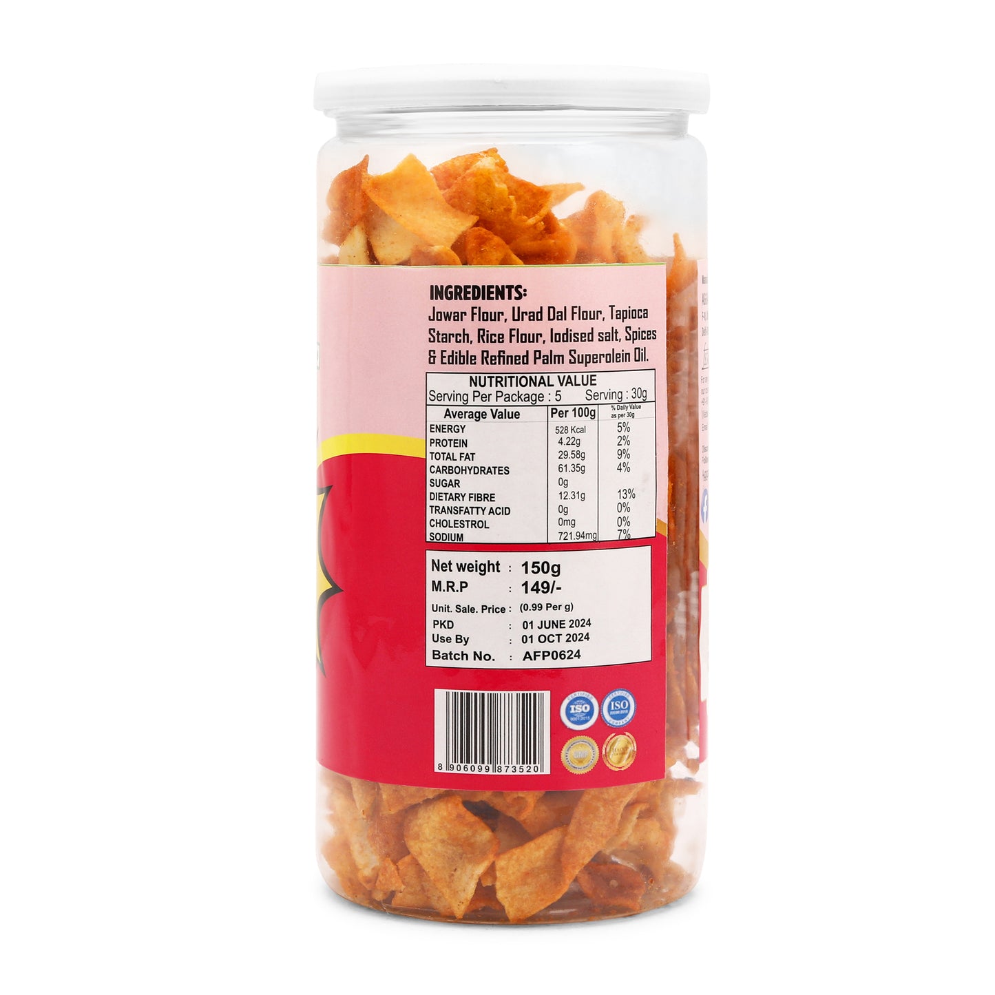 Jowar Sorhgum Chips Peri Peri (150 Gm)