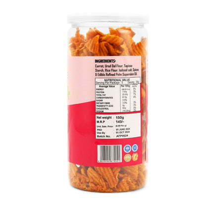 CARROT CHIPS PERI PERI ( 150 Gm )