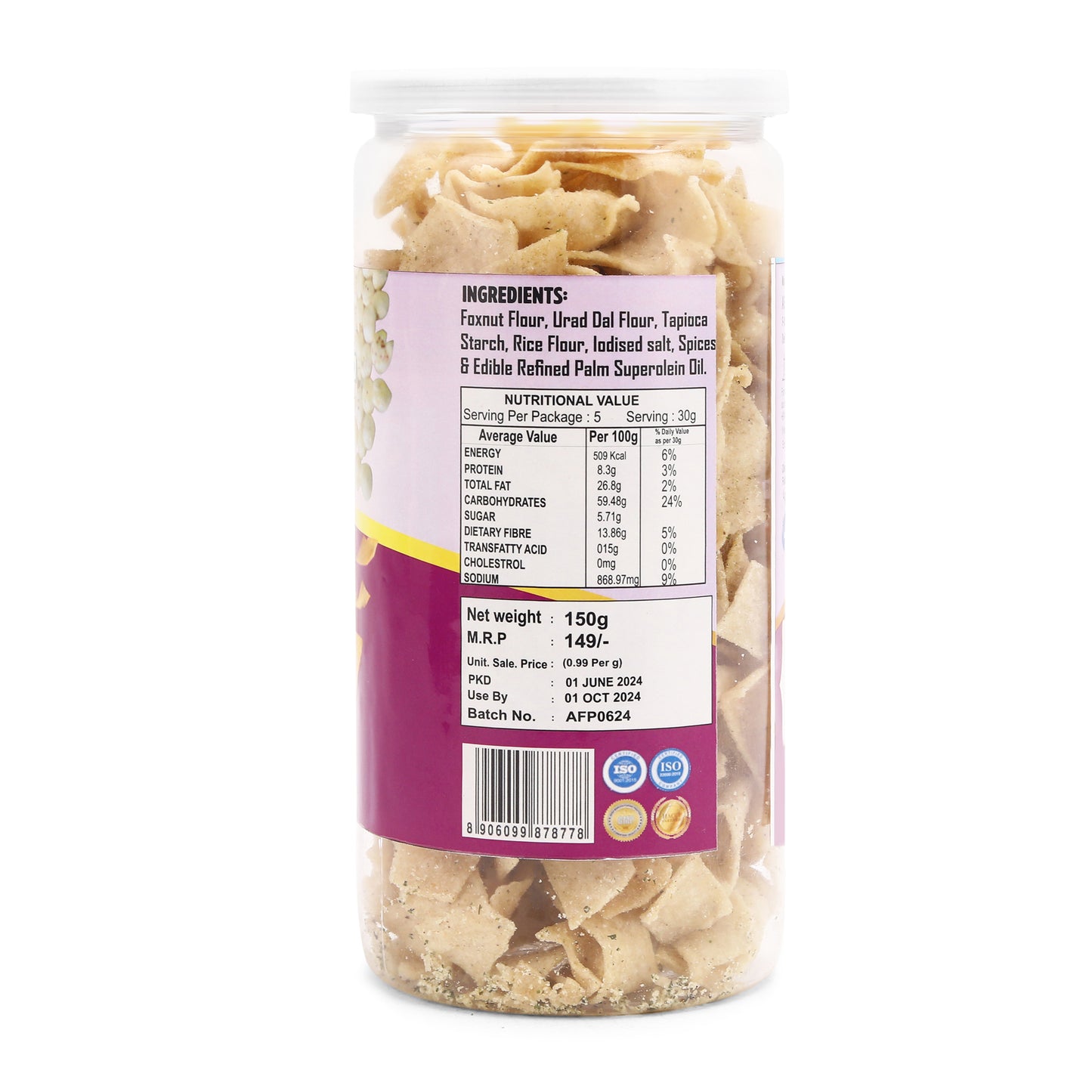 MAKHANA CHIPS CREAM & ONION ( 150 Gm )