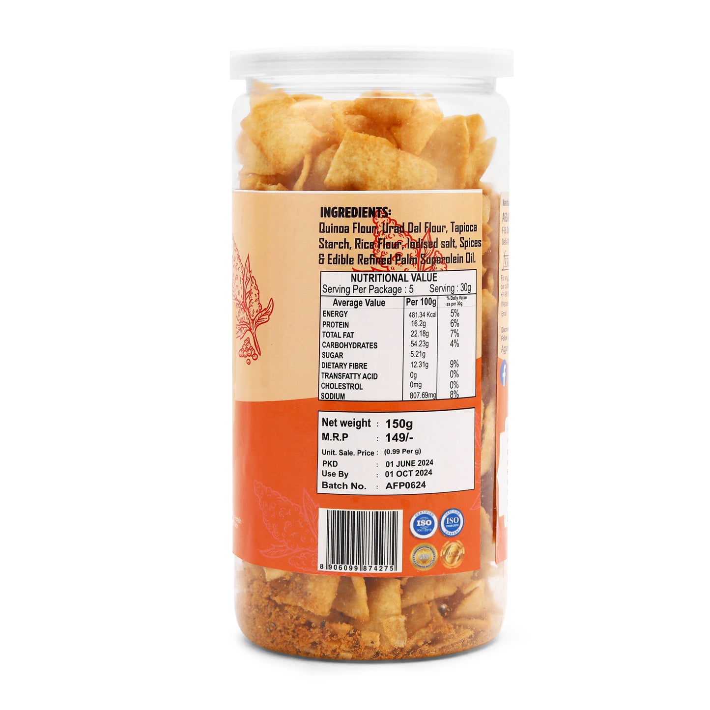 Quinoa Chips Cheese & Herb (150 Gm)