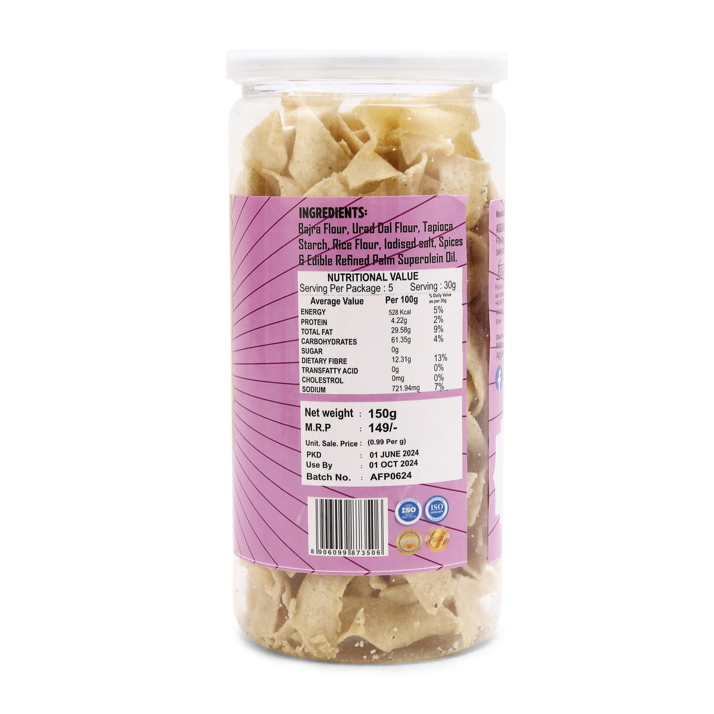 Bajra Pearl Chips Cream & Onion (150 Gm)