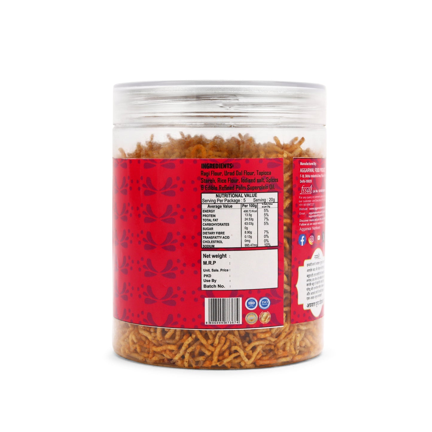 Ragi & Nachani Bhujia Peri Peri (200 Gm)