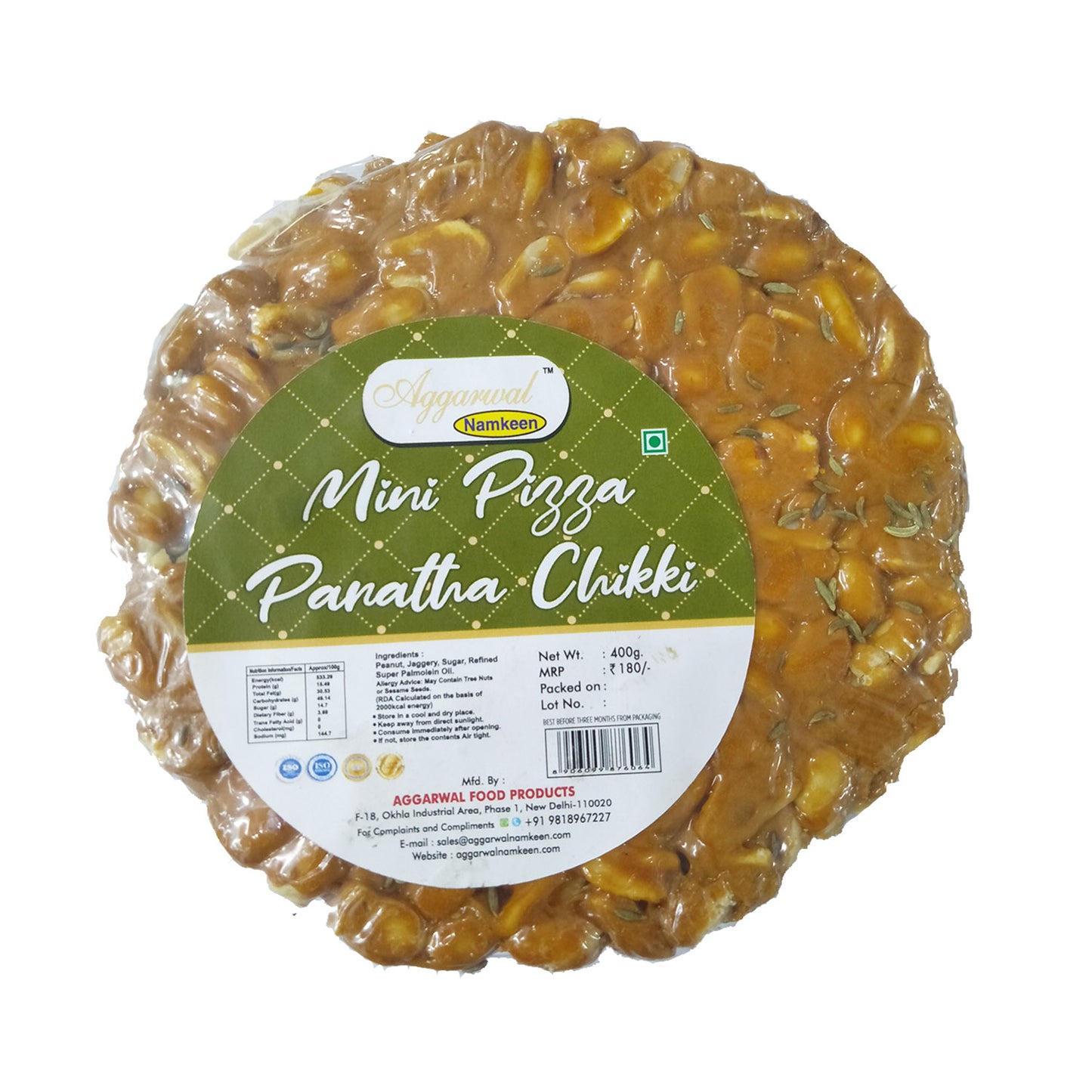Mini Pizza Paratha Chikki (400 Gm)