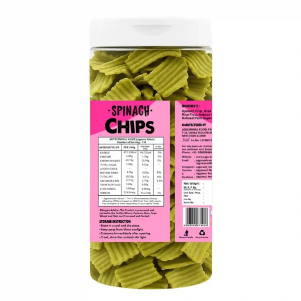 Palak Chips Cream & Onion (150 Gm) - Image 4