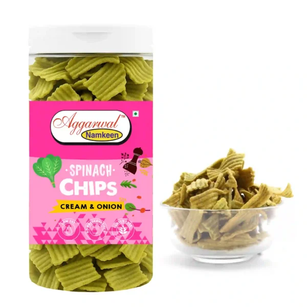 Palak Chips Cream & Onion (150 Gm) - Image 2