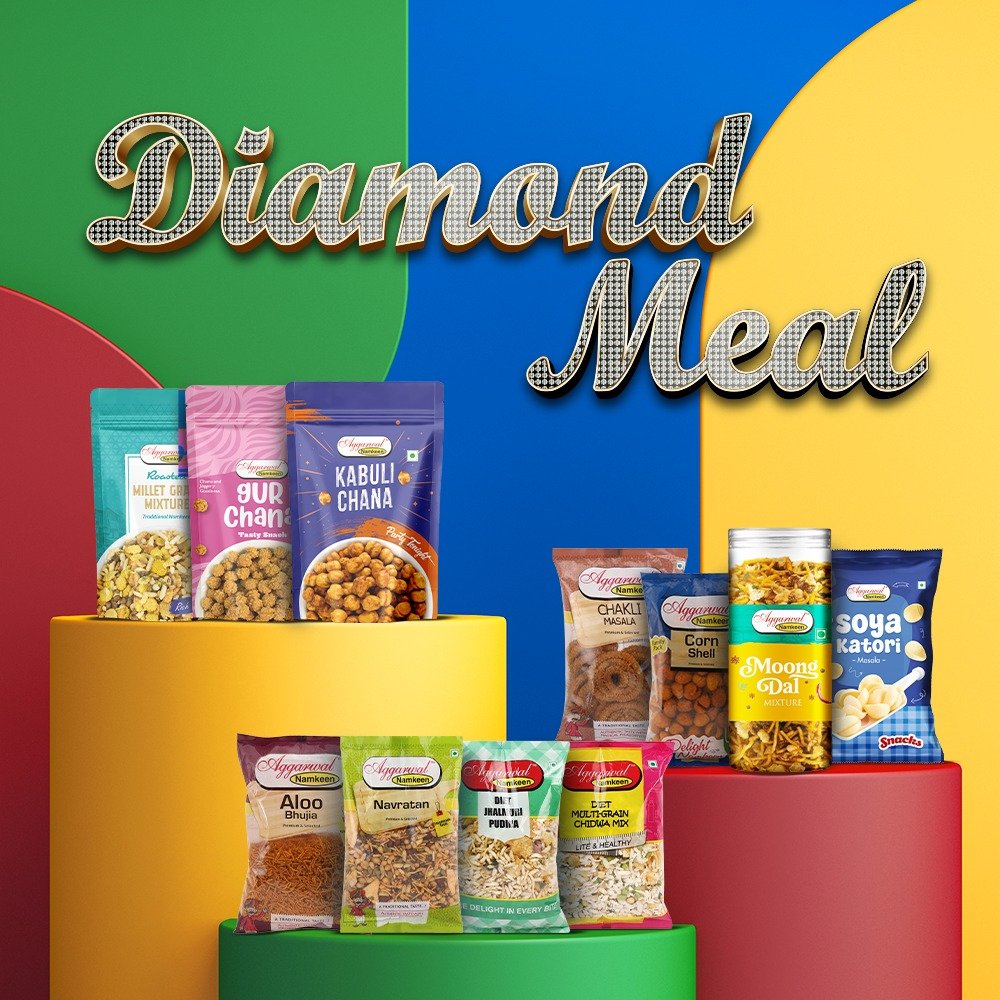 Aggarwal Namkeen Healthy Snacks Diamond Meal Namkeen Pack