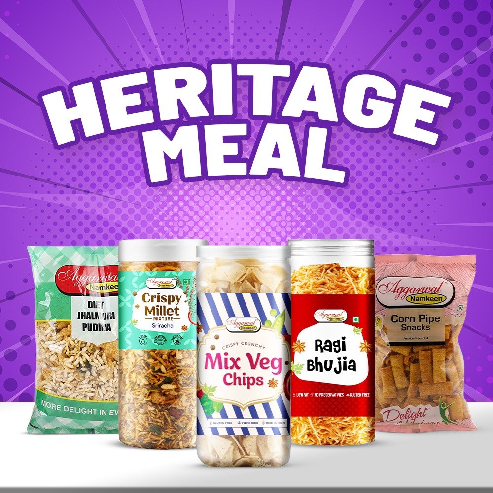 Aggarwal Namkeen Heritage Meal healthy namkeen snack combo pack