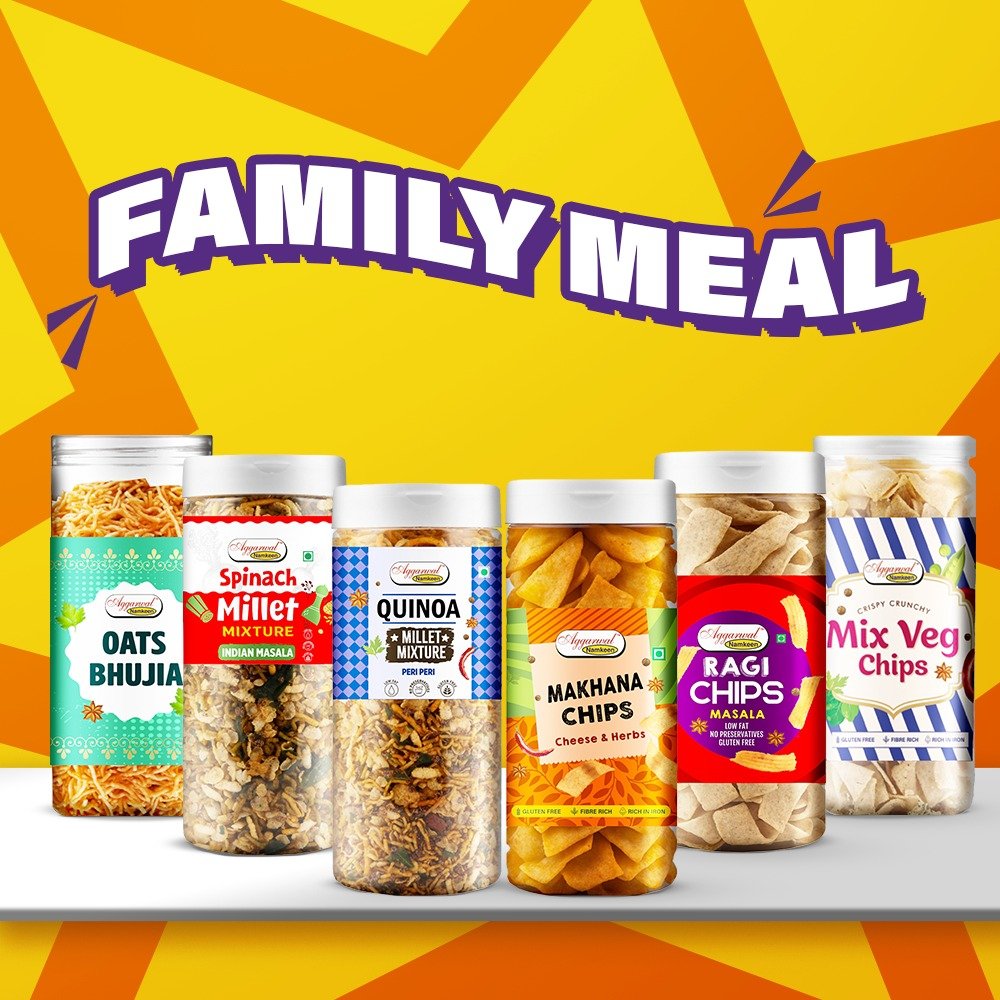 Aggarwal Namkeen Family Meal healthy namkeen snacks pack