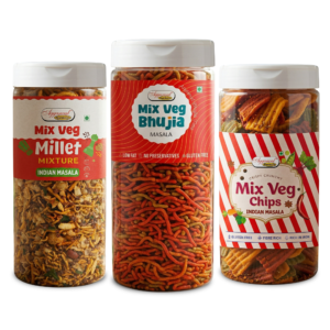Aggarwal Namkeen Healthy Tea Time Snack Combo (Pack of 3) 550g